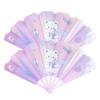 2Pcs Cartoon Pattern Hand Crank Cool Fan Student Children Summer Fine Workmanship Portable Folding Fan Birthday Gift