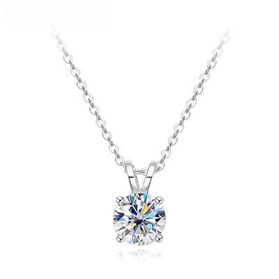 Колір D 1CT VVS1 Муассанітове намисто Підвіски для жінок Найвища якість S925 Срібний ланцюжок на шию Вишукані ювелірні вироби Подарунки