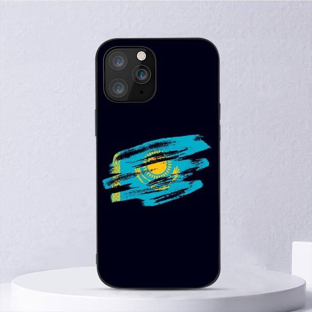 Custodia per telefono bandiera Kazakistan per Iphone 11 12 Mini 13 14 Pro Xs Max X 8 7 6s Plus 5 Se Xr Shell