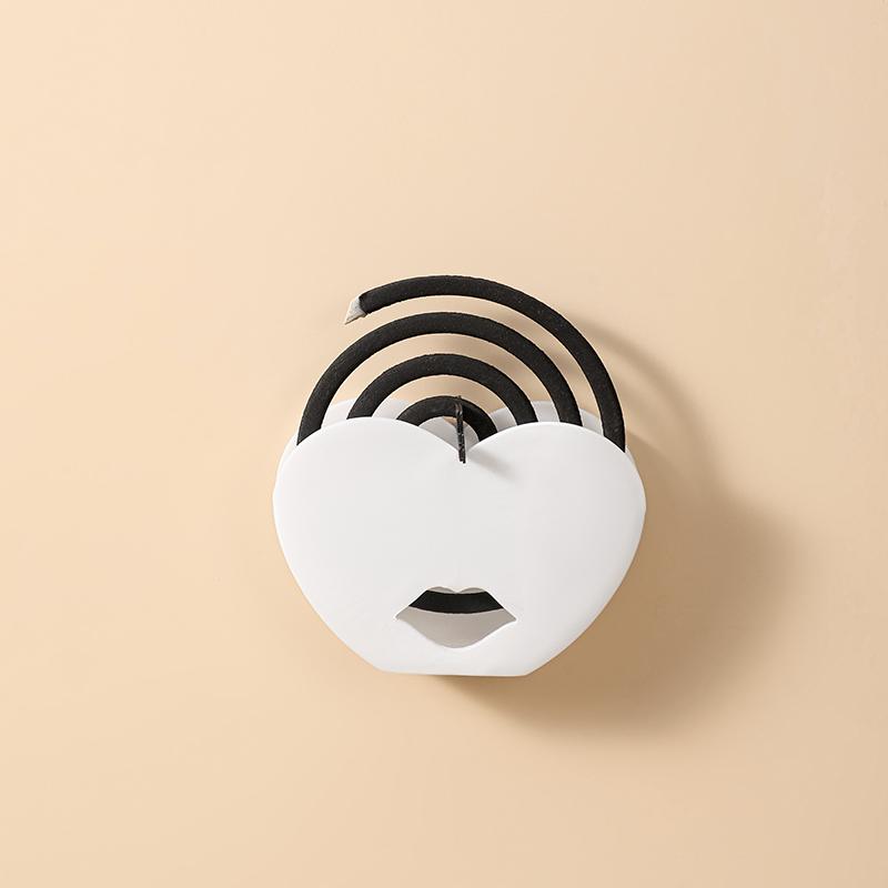 

Love Shaped Summer Mosquito Coil Holder Tray Wall Mountable Insect Mosquito Repellent Incenses Rack Plate Home Decor Camping New белый