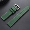18mm 20mm 22mm 24mm Stitching Sports Watch Band Brown Genuine Leather Watch Strap Men's Steel Clasp Bracelet Universal Wristband