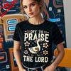 Off To Praise The Lord TShirt Bible Verse Christian Tee Faith Goose Shirt Trendy Church Christianity Graphic Tshirt Women Tops