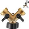 Conector Y pentru Furtun Splitter Dublu pentru Robinet Mașină de Spălat 2 Căi 3/4" Conectare 2 Aparate Robinet de Grădină Adaptor Cadă
