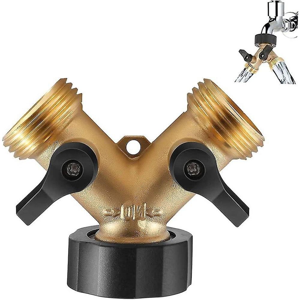 Y Hose Connector Double Washing Machine Faucet Y Splitter 2 Way 3/4 connect 2 Appliances Garden Faucet Tub Adapter