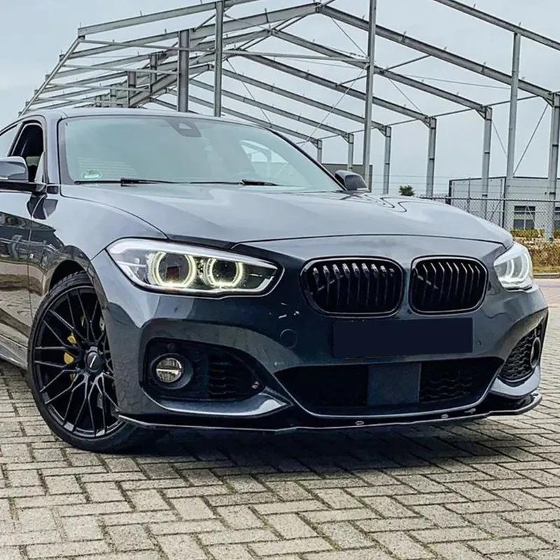 For BMW F20 F21 Maxton Style Front Bumper Lip Splitter Spoiler 1 Series 118i 118d 120i 120d M135i M140i M-Pack 2015-2019 Tuning