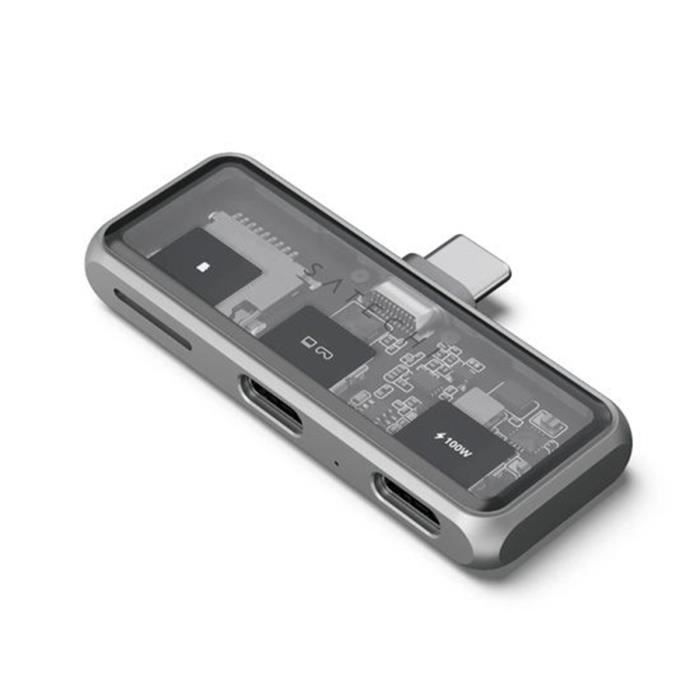 Hub USB 3.2 - SATECHI - Mobile XR 100W - Lecteur Micro SD - Support 4K - Compact et léger