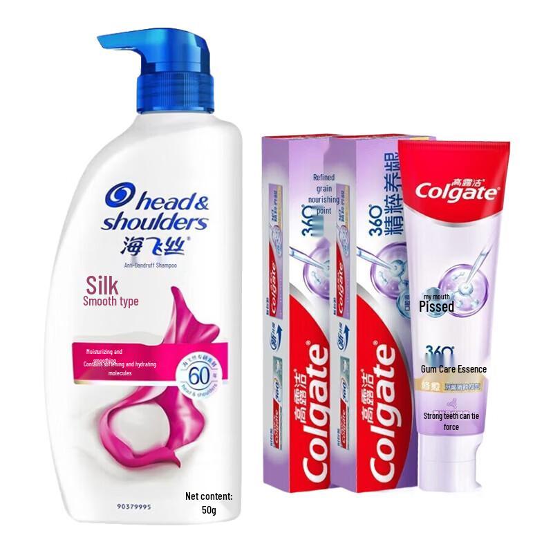 Colgate 360 Gum Care Toothpaste & Anti-Dandruff Shampoo Bundle