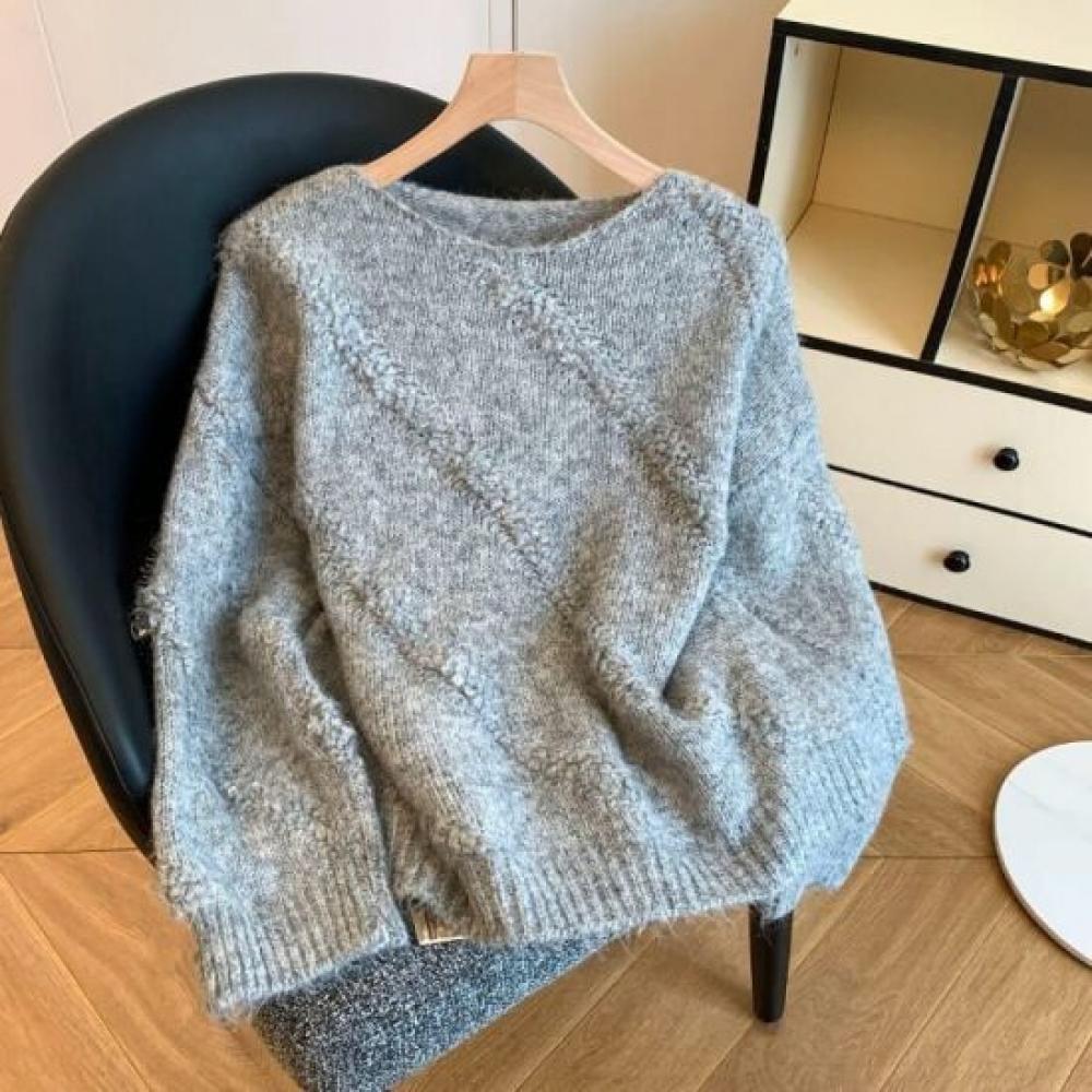 Rellawear New Elf Simple Diagonal Knit 2color Hn260128
