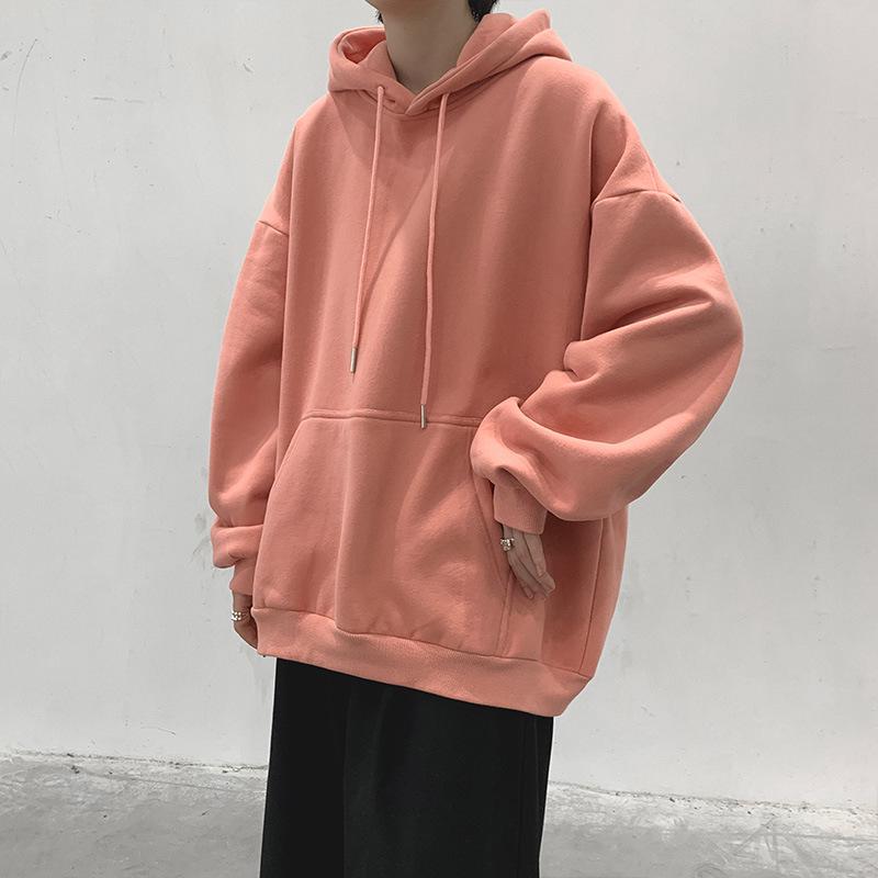 

Повседневный худи модного бренда в корейском стиле, однотонный, с капюшоном, для мужчин - с длинными рукавами, трендовый, универсальный, для ношения весной и осенью 5XL