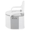Bedside Commode Toilet Chair Detachable Armrests Prevent Slip Strong Load Bearing Portable Toilet Chair Grey