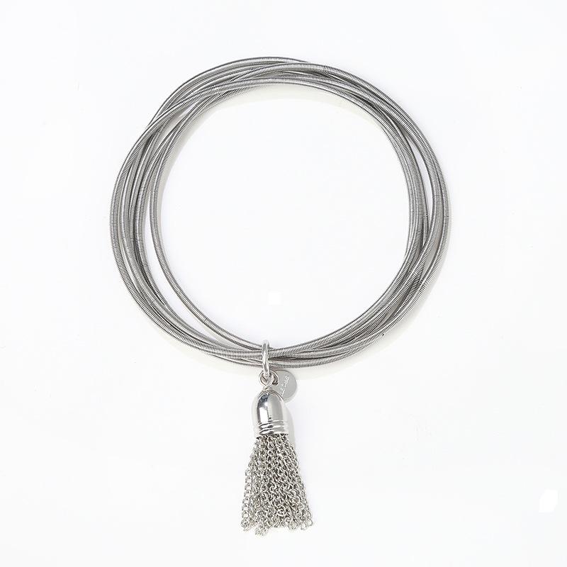 

Браслет-кисточка из гитарной струны из нержавеющей стали - Водонепроницаемый, износостойкий и не выцветающий.