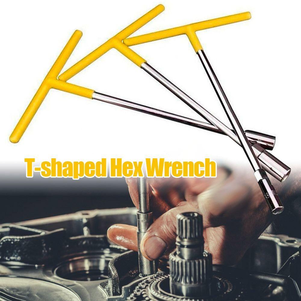 

Стальной шестигранный ключ Метрический ручной гаечный ключ Портативный Т-образный шестигранный ключ Авторемонт