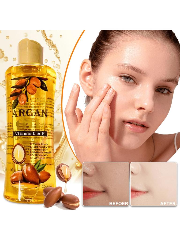 1 Bottle 200ml Moroccan Argan Oil, Essential Oil, Nourishing And Softening For Skin. Moisturizing Ma