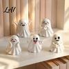 Cute Desk Accessory for Autumn Halloween Ghost Figurine Mini Cartoon Statue Little Spooky Table Decor Desktop Ornament Tiered Tray Home Yet Adorable