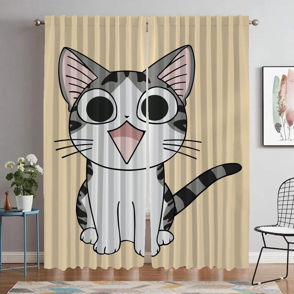 

Chis Sweet Home Partition Window Curtain for Room 2 Panel Tulle for Bedroom Curtains Kids Room Halloween Decoration Shades W50xH70cmx2pcs-CL