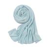 Light Cotton Monochrome Scarf Wrap With Stretch Breathable Fabric For Casual Wear