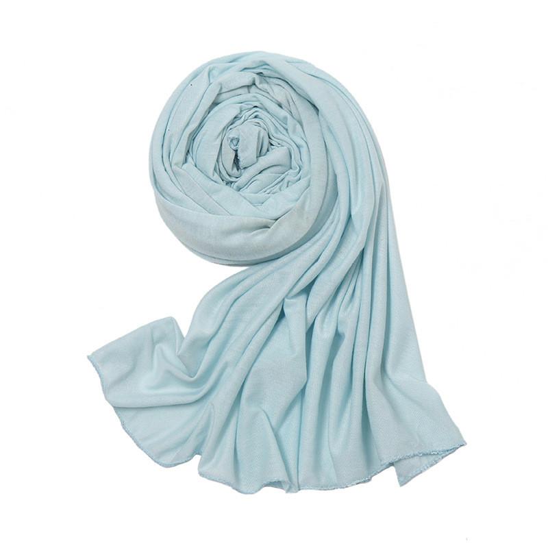 Light Cotton Monochrome Scarf Wrap With Stretch Breathable Fabric For Casual Wear