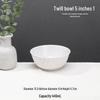 A5 White Melamine High-Temperature-Resistant Noodle and Soup Bowl, Ramen Bowl, Rice Noodle Roll Plate, Vegetable Plate.