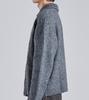 Button Seoul Heavy Knit Zip-Up Cardigan (Gray)