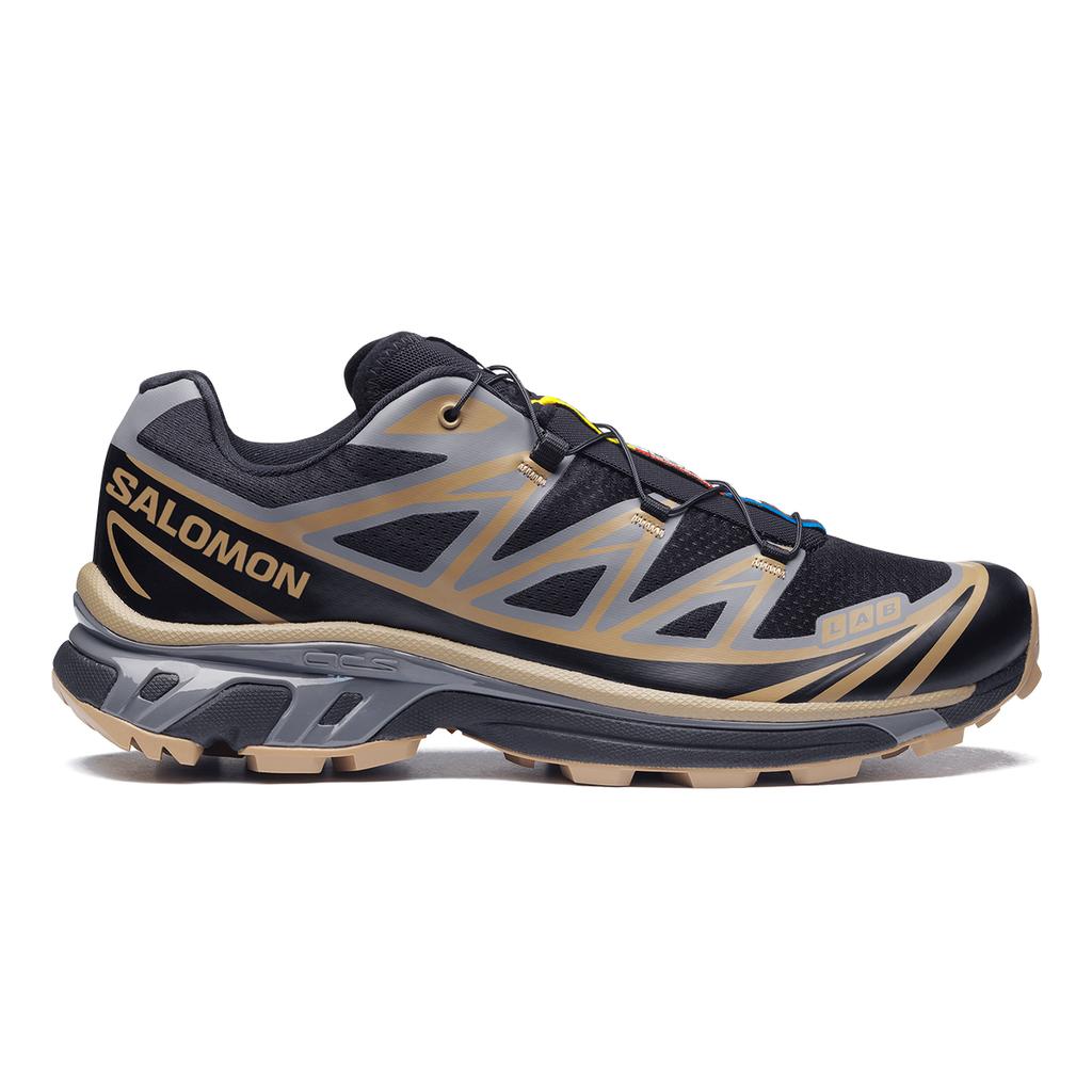 SALOMON XT 6 Comfortable Low Top Running Shoes Unisex Black Brown