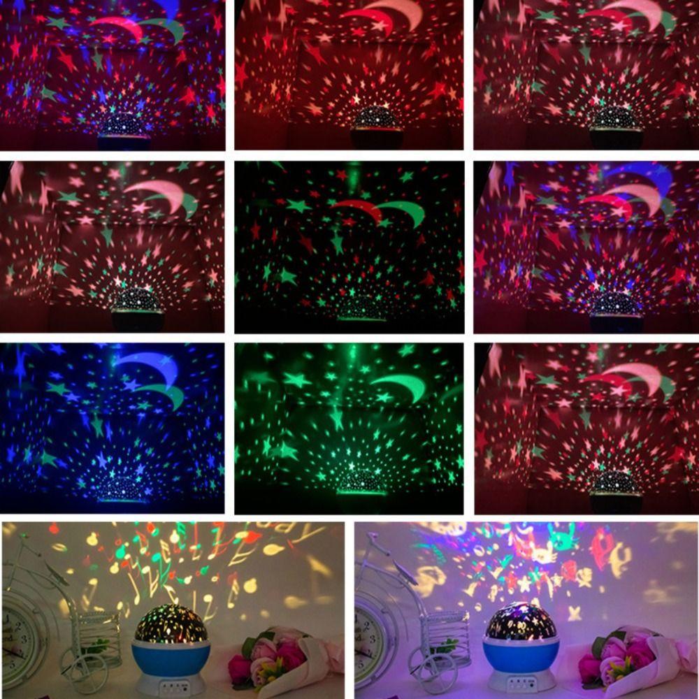 Colorful Star Projector Light Rotating Atmosphere Lamp Portable Galaxy LED Projector Home Decor