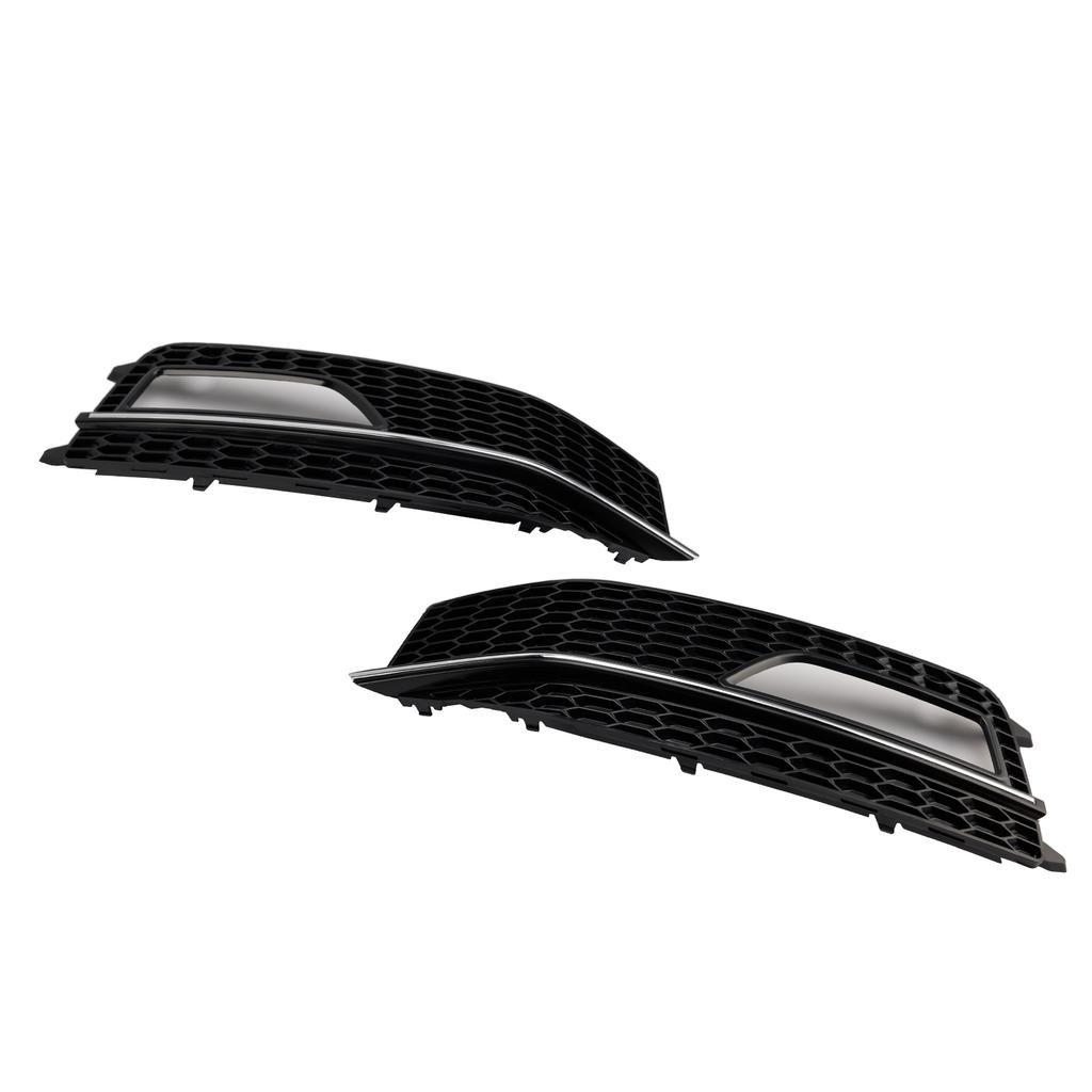 2 STK Støtfanger Tåkelys Lampe Deksel Grill Gitter 8K0807682M 8K0807681L Passer A4 S-line S4 2013-2015