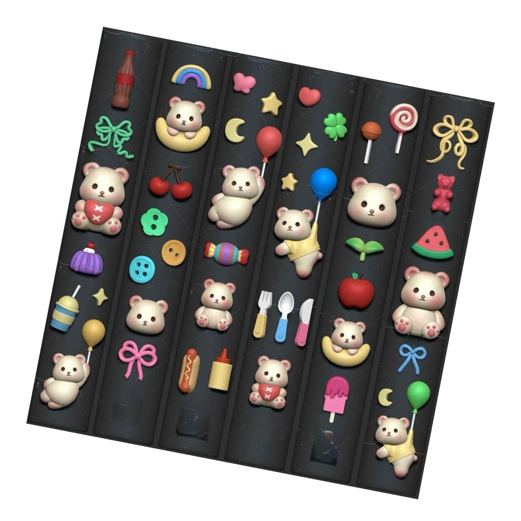Multipurpose Art Moulds Animal Theme Nails Template Molds Silicone Texture for Beauticians and Nails Art Learners