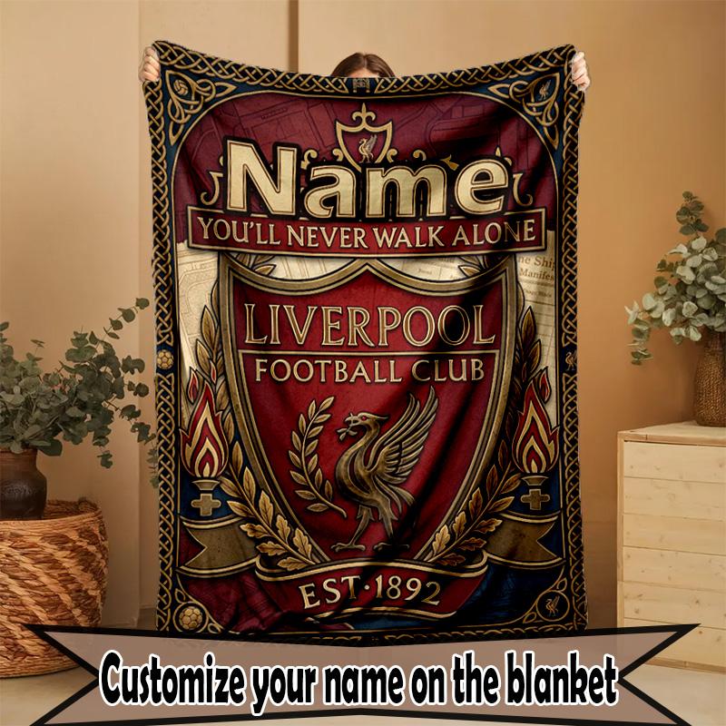Custom Name Personalized LFC Print Blanket, Home Decor, Bedroom, Sofa, Camping, Couch, Gifts for Birthday Christmas