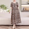 Abito da donna estivo vintage casual manica corta abito lungo per donna vestito estivo