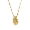 Elegant Korean Double Ring Square Pendant Titanium Necklace for Women