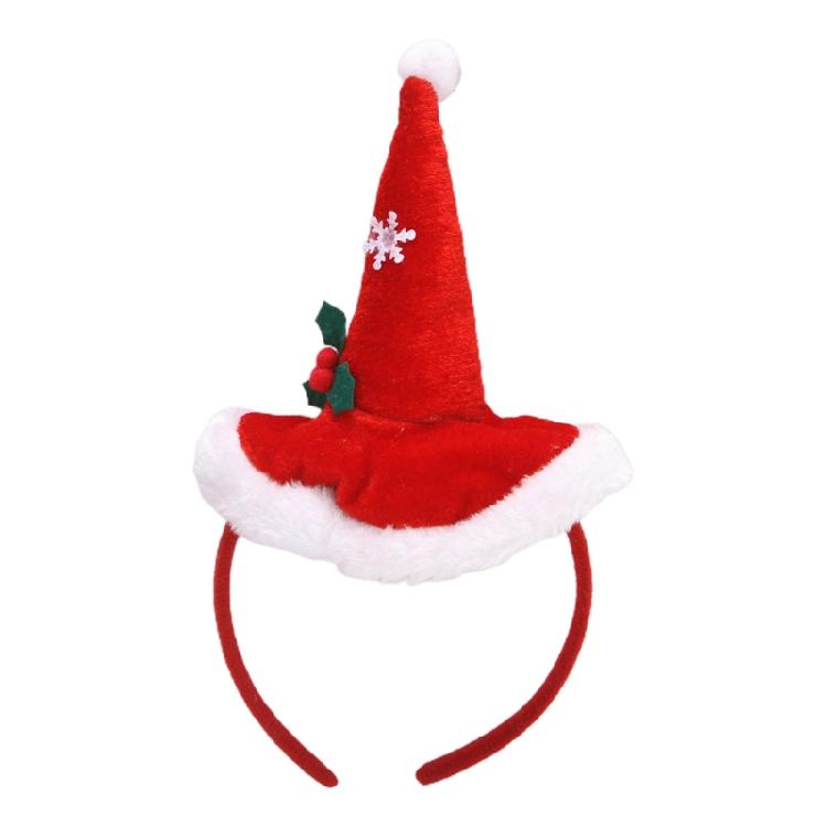 Santa Hat Hair Hoop Christmas Hat Headbands Xmas Hat Hairband Party Favors