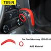 TESIN Car Red Interior Decoration Cover Stickers For Ford Mustang 2009 2010 2011 2012 2013 2014 Exterior Accessories Car