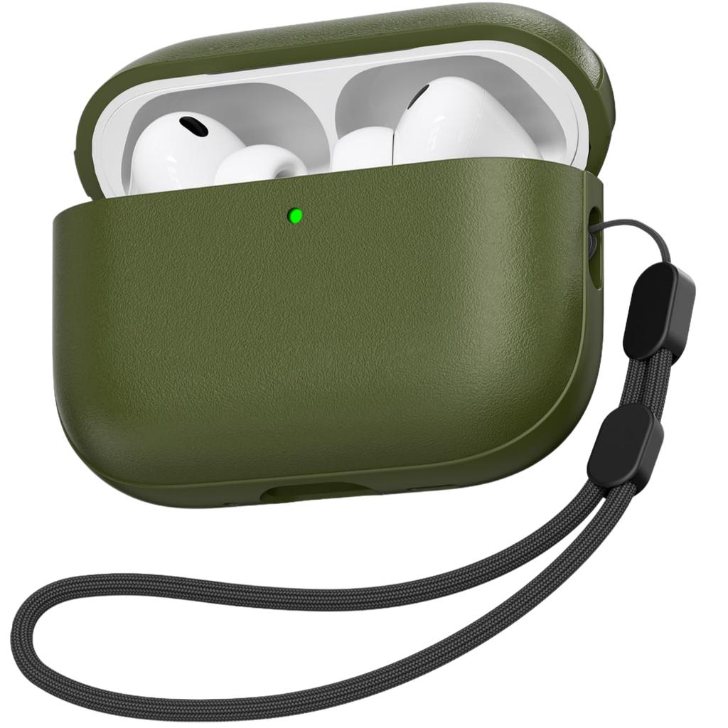 Soft TPU Case for Airpods Pro 3 New Leather Texture Protective Shockproof Case with Lanyard and Cleaning Kit For Airpods Pro 3