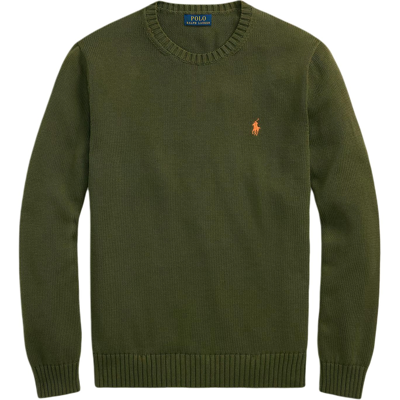 

Свитер мужской Polo Ralph Lauren вязаный в рубчик с круглым вырезом Зеленый 625541 XS