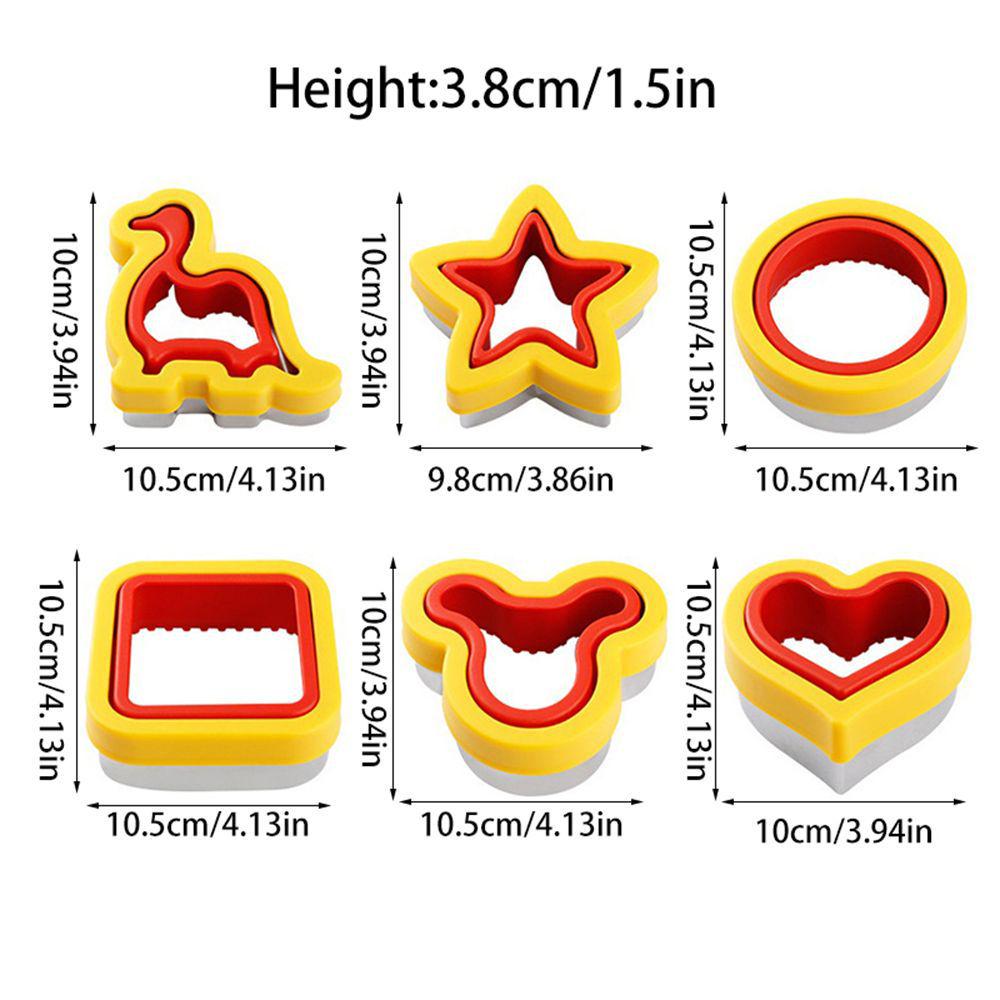 Stainless Steel Dinosaur & Heart Sandwich and Cookie Cutter Set