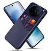 For vivo X200s 5G Case PU Leather Cloth Texture Hard PC Phone Cover with Card Holder