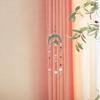 Natural Crystal Moon Pendant Sun Catcher Wind Chime for Home and Garden Decoration