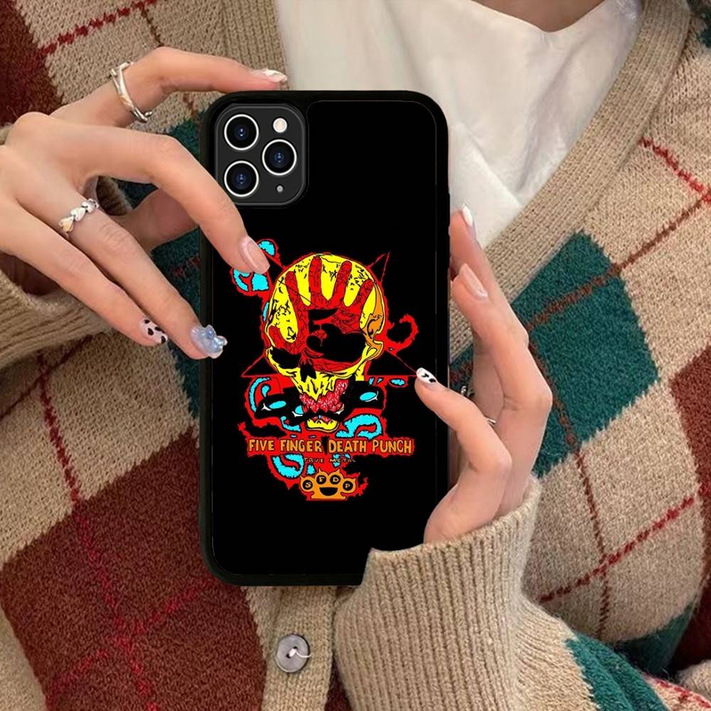 

Popular Band F-Five Finger Death Punch PC+TPU Phone Case For IPhone 11 12 13 14 15 16 17 Plus Pro Max Cover iPhone 15 pro