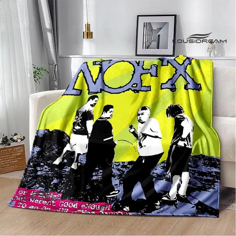 Punk band N-NOFX Retro printed blankets children's warm blanket soft and comfortable blanket home travel blanket birthday gift