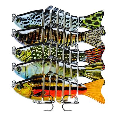 1 Pezzo Esca da Pesca Esca Dura 10cm/15.5g Wobblers 7 Segmenti Swimbait Esca da Pesca