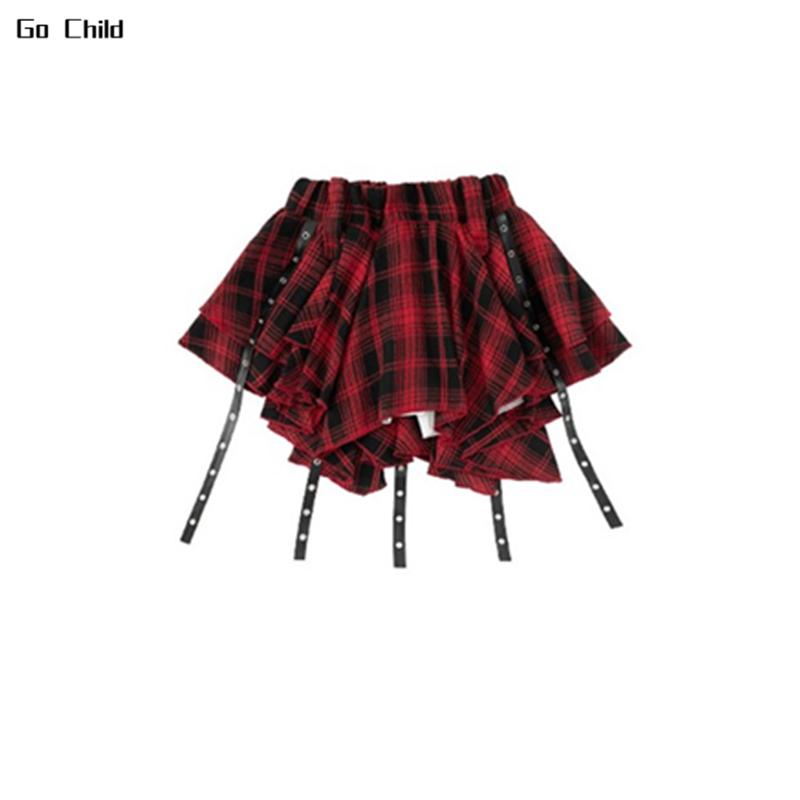 Kids Hip Hop Crop Top Plaid Street Dance Skirt Girls Ribbon Pleated Skirts Teens Jazz Cool Costumes Child Streetwear Clothes Set