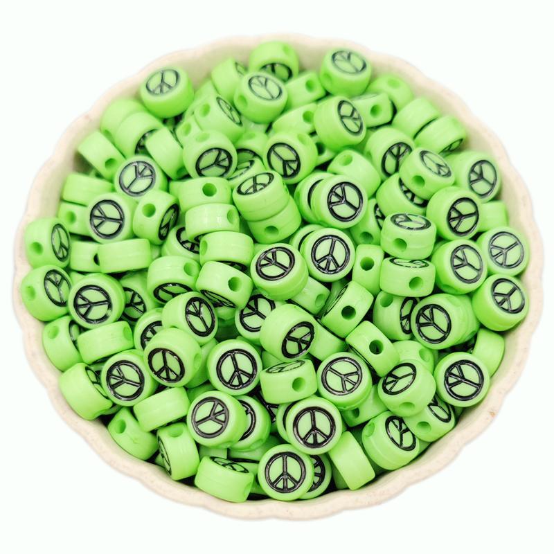 60Pcs 4*7mm Peace Shape Loose Beads DIY For Jewelry Making Necklace Bracelet Wholesale Pendant