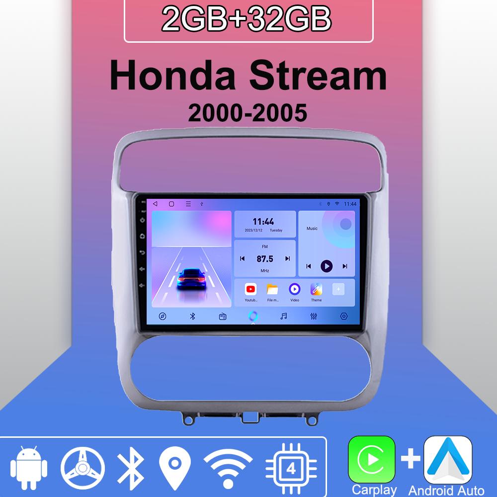 

Android Carplay автомобильное радио для Honda Stream 2000-2005 мультимедийный проигрыватель головное устройство стерео GPS навигация BT WIFI 2+32 ГБ 2+32GB,A