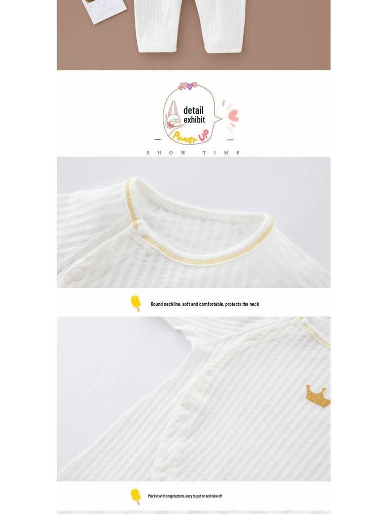 Pure Cotton Baby Romper - Soft, Skin-Friendly, Long Sleeve Pajamas for Newborns
