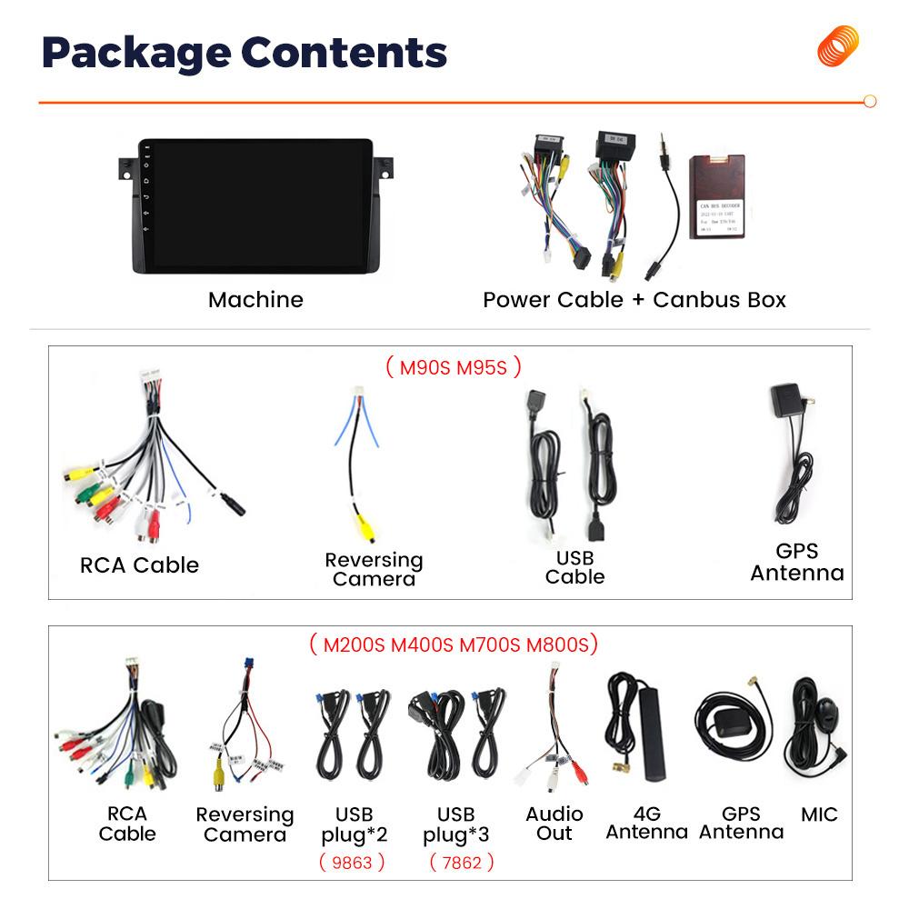 NaviFly GPS-Autoradio für BMW E46 M3 318/320/325/330/335 1998-2006 WIFI Android Smart System Carplay Auto 2 Din Head Unit