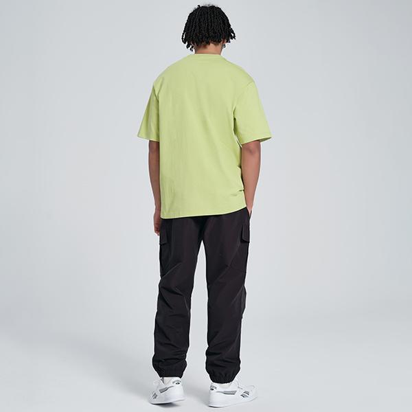 Reebok Logo Print Crew Neck Short Sleeve T-Shirt Unisex Tops Green 24SRM407UG01