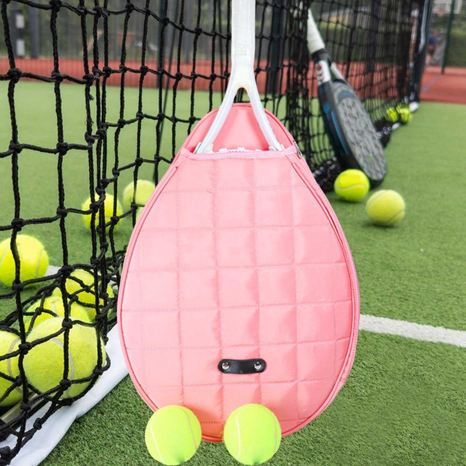 

Сумка для теннисной ракетки, сумка через плечо, принадлежности для снаряжения, регулируемый органайзер, ящик для ракеток розовый