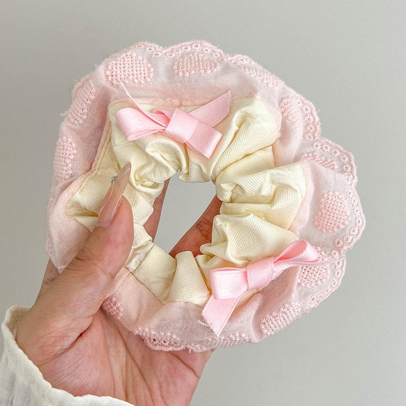 Children's Floral Lace Double-Layer Scrunchie Hair Tie