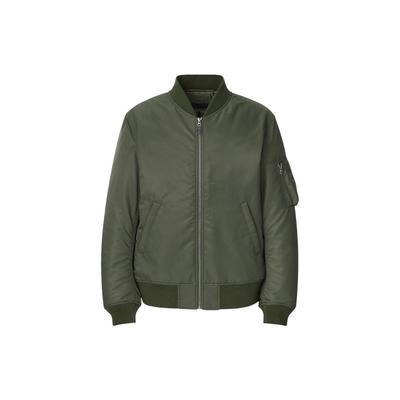 Uniqlo Solid Color Zipper Baseball Collar Pilot Cotton Jacket Unisex Jackets Dark-Olive 442143-57