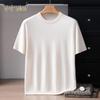 Jinjuan Men's Silk Cashmere Short Sleeve T-Shirt